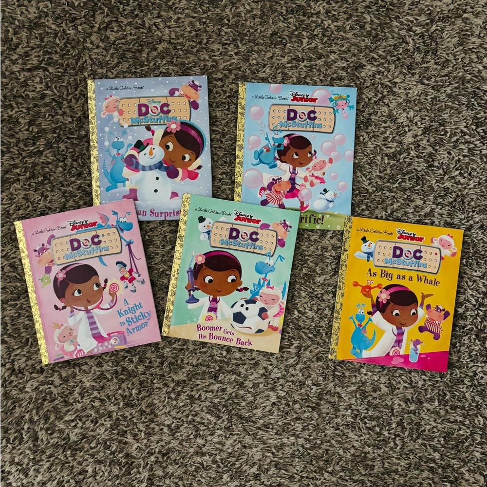 Little Golden Book Disney Doc McStuffins Book Collection - Pink, Blue, Gold